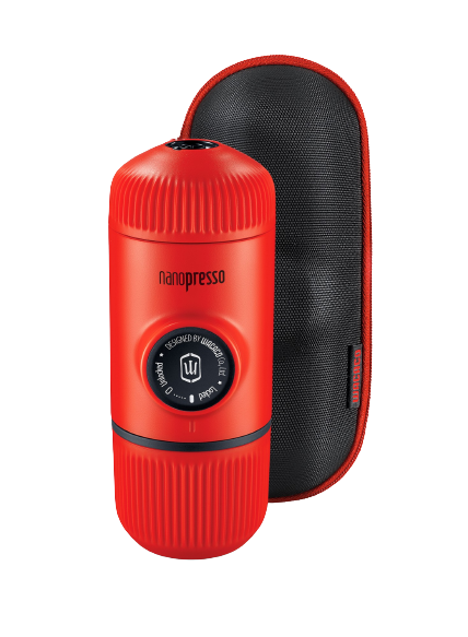 Нанопрессо світло-червоний + чохол "Nanopresso Elements Lava Red від WACACO®" Портативна еспресо машина